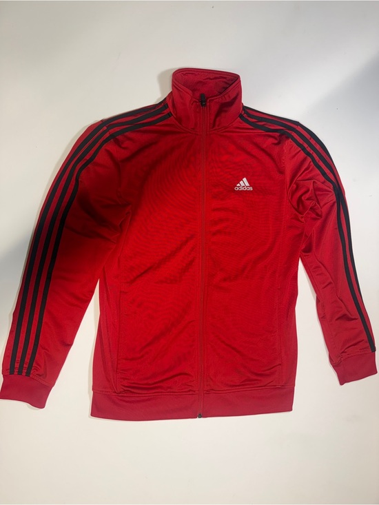 adidas Other - adidas Red Track Jacket with Black Stripes